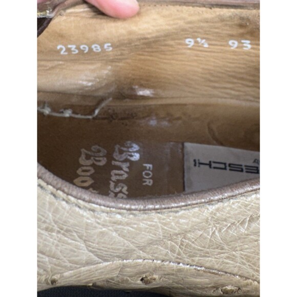 Moreschi Ostrich Tassel Loafers Italy Men’s Size 9.5 For Brass Boot Champagne main image 10